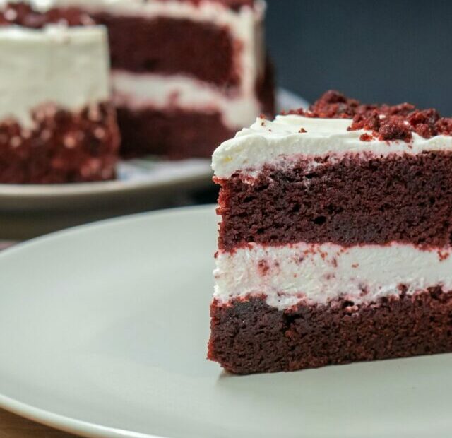 sliced cake on white ceramic plate