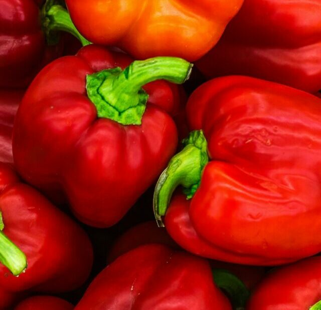 red and green bell peppers