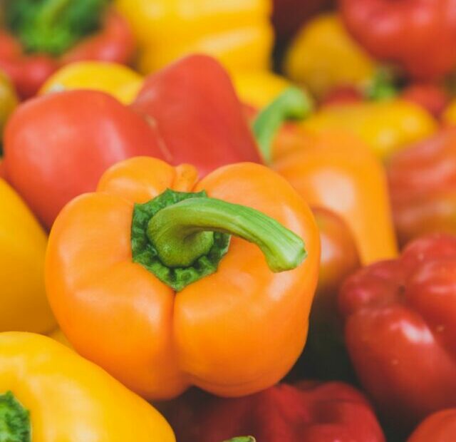 orange and red bellpepper lot